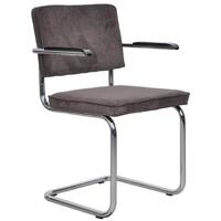 Zuiver Ridge Rib armstoel Grey - thumbnail