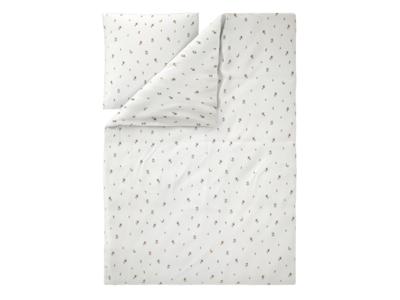 LIVARNO Mousseline dekbedovertrek 140 x 200 cm (Bloemen/wit)