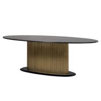Richmond Ovale Eettafel 'Ironville' Mangohout en marmer, 235 x 110cm - thumbnail
