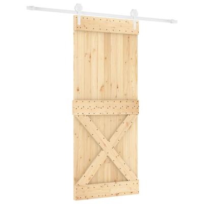 Schuifdeur met beslag 85x210 cm massief grenenhout