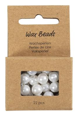 Creativ Company Waskralen, d 8 mm, gatgrootte 2,3 mm, parelmoer, 22 stuk/ 1 doos