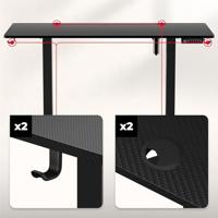 Gaming bureau Huzaro Hero 8.2 Zwart - thumbnail