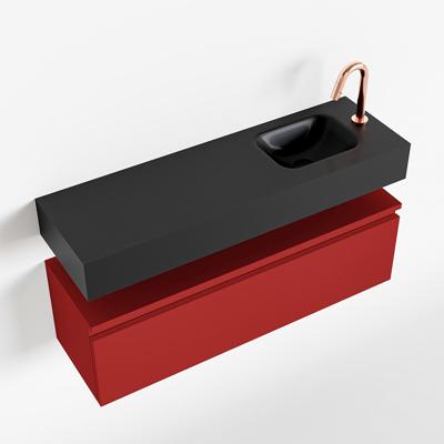 MONDIAZ ANDOR 100cm toiletmeubel fire. LEX 100cm wastafel urban rechts 1 kraangat MONDIAZ ANDOR 100cm toiletmeubel fire. LEX 100cm wastafel urban rechts 1 kraangat