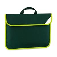 Quadra QD452 Enhanced-Viz Book Bag - Bottle Green - 38 x 28 cm - thumbnail