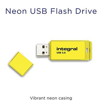 Integral Neon USB 3.0 stick, 32 GB, geel Integral Neon USB 3.0 stick, 32 GB, geel