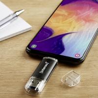 Intenso Twist Line USB-stick 128 GB Antraciet 3539491 USB-A, USB-C, USB-A 3.1 Gen 1 - thumbnail