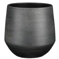 Mica Decorations Pot Evora 24x23cm zwart - thumbnail