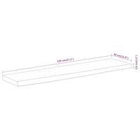 Wandschap rechthoekig natuurlijke rand 120x30x3,8 cm acaciahout - thumbnail