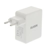 Lader 4-Uitgangen 4.8 A USB Wit - thumbnail