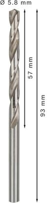 Bosch Accessoires Metaalboren HSS-G, Standard 5,8 x 57 x 83 mm 10st - 2608595065 Bosch Accessoires Metaalboren HSS-G, Standard 5,8 x 57 x 83 mm 10st - 2608595065
