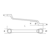 Beta Dubbele ringsleutel voor verzonken moeren 93 21X22 - 000930021 - thumbnail