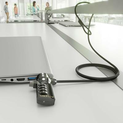 Veiligheidskabel Aisens ASLK-D40N03-BK 1,5 m