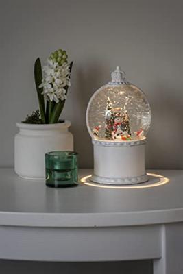 Konstsmide 4302-200 LED-lantaarn Sneeuwpop met boom Warmwit LED Wit Watergevuld, Timer Konstsmide 4302-200 LED-lantaarn Sneeuwpop met boom Warmwit LED Wit Watergevuld, Timer