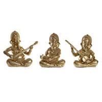 Decoratieve figuren DKD Home Decor Hars Indiaas (31 x 15,5 x 30 cm) (3 Stuks) - thumbnail