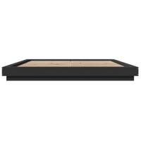 Bedframe massief hout zwart 200x200 cm - thumbnail