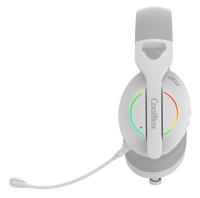 CoolBox WB01 Gaming-hoofdtelefoon, draadloos, met afneembare microfoon voor PS5, PS4, Switch, PC, 2,4 GHz, met USB-adapter en Bluetooth 5.4, 20 uur looptijd, USB-C-lading in 2 uur, wit - thumbnail