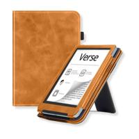 Lunso PocketBook Verse / Verse Pro / Verse Color hoes (6 inch) - Luxe Stand sleepcover - Bruin - thumbnail