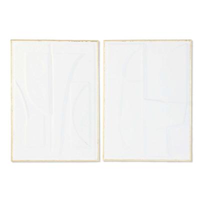 Wanddecoratie Home ESPRIT Wit Gouden Abstract 72,7 x 2,5 x 100,5 cm (2 Stuks) Wanddecoratie Home ESPRIT Wit Gouden Abstract 72,7 x 2,5 x 100,5 cm (2 Stuks)