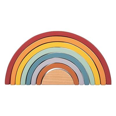 Small Foot houten regenboog bouw bogen met bal,