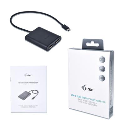 i-tec USB-C naar Dual DP adapter