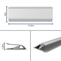 MAUL klemlijst aluminium, zelfklevend, 11,3 cm - thumbnail