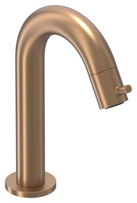 IVY Fonteinset - opbouw - gebogen - model S - always open plug - Geborsteld mat koper PVD 6901425