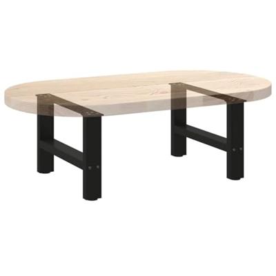 Salontafelpoten 2 st 50x(30-31) cm staal zwart