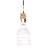 VidaXL Plafondlamp industrieel e27 mangohout wit - thumbnail