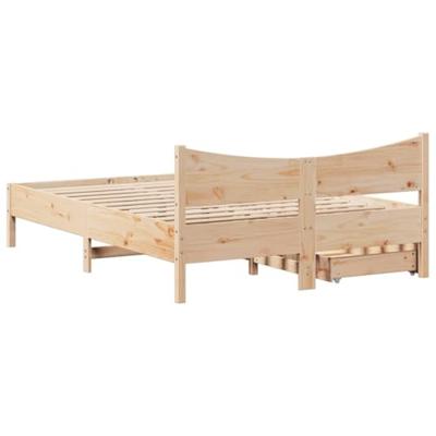 Bedframe met lades massief grenenhout 160x200 cm