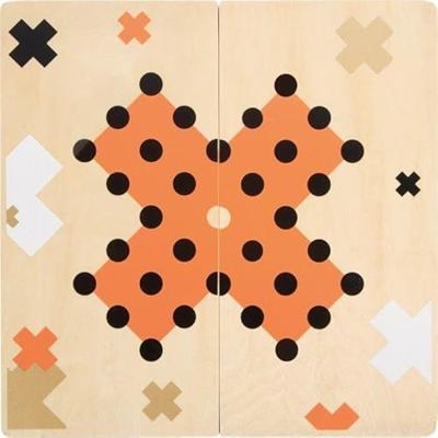 Small Foot - houten solitaire en molenspel gouden editie