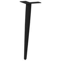 Salontafelpoten conische vorm 4 st 42-43 cm staal zwart - thumbnail