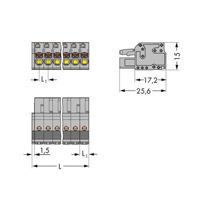 WAGO 2231-120/026-000 Female behuizing (kabel) 2231 Totaal aantal polen: 20 Rastermaat: 5 mm Inhoud: 10 stuk(s)