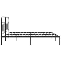 Bedframe met hoofdbord metaal zwart 183x213 cm - thumbnail