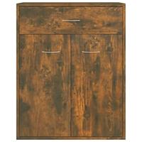 Dressoir 60x30x75 cm bewerkt hout gerookt eikenkleurig - thumbnail