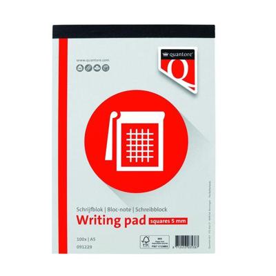 Schrijfblok Quantore A5 ruit 5mm 100vel 60gr