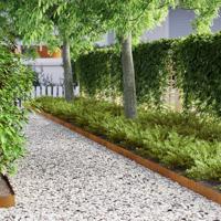 Tuin Grasperkafwerking 4 pcs Roestig 450 x 10 cm Cortenstaal - thumbnail