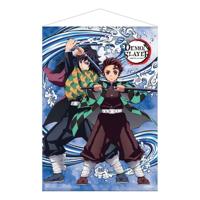 Demon Slayer: Kimetsu no Yaiba Wallscroll Tanjiro Kamado and Giyu Tomioka Water Breathing 50 x 70 cm - thumbnail