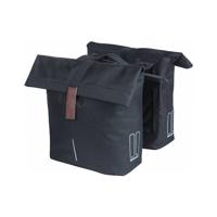 Basil city dubbele fietstas mik zwart - thumbnail