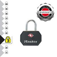 Masterlock 2 x 30mm - 15mm steel shackle, 3mm diam. - aluminium body with ABS pla - 4681EURTBLK - thumbnail