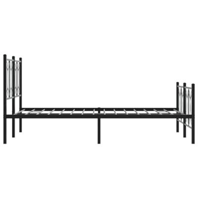 Bedframe met hoofd- en voeteneinde metaal zwart 120x190 cm Bedframe met hoofd- en voeteneinde metaal zwart 120x190 cm
