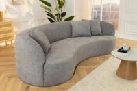 Moderne bank ATELIER 230cm grijs bouclé 3-zits bank incl. kussens - 46545 - thumbnail