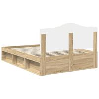 Bedframe met hoofdeinde Sonoma 140 x 190 cm Massief grenenhout - thumbnail