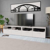 Tv-meubels 2 st 95x35x36 cm bewerkt hout wit - thumbnail