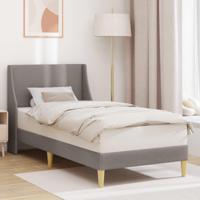 Bedframe met hoofdeinde Taupe 90 x 200 cm Stof - thumbnail
