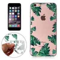 Voor iPhone 6 Plus & 6s Plus Green Leaf patroon TPU beschermhoes - thumbnail