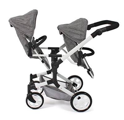 Tweeling Poppenwagen Linus Duo - Grey Jeans Tweeling Poppenwagen Linus Duo - Grey Jeans