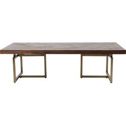 Dutchbone Salontafel 'Class' Antique Brass, 120 x 60cm, kleur Bruin