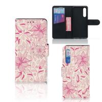 Xiaomi Mi 9 SE Hoesje Pink Flowers - thumbnail