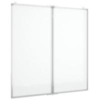 Whiteboard magnetisch inklapbaar 80x80x1,7 cm aluminium - thumbnail