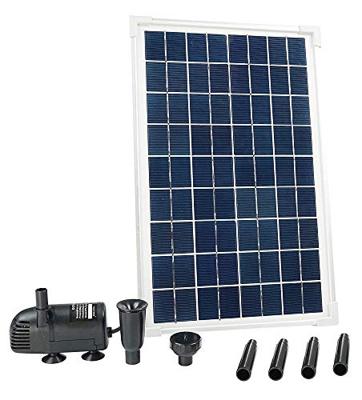 SolarMax 1000 vijverpomp fontein met zonnepaneel - inclusief accu SolarMax 1000 vijverpomp fontein met zonnepaneel - inclusief accu